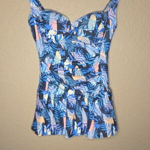 Emerald Bay Tropical Print Swimsuit